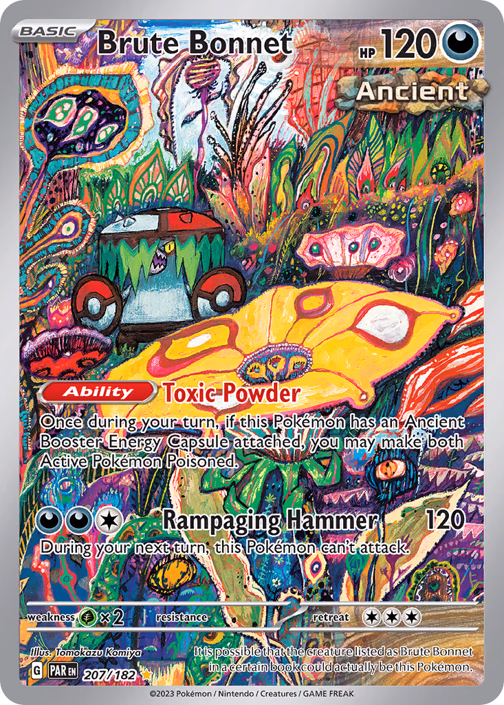 Brute Bonnet Pokemon card (207/182, Paradox Rift)