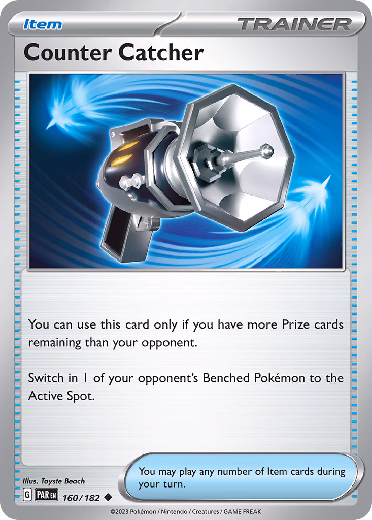 Counter Catcher Pokemon card (160/182, Paradox Rift)