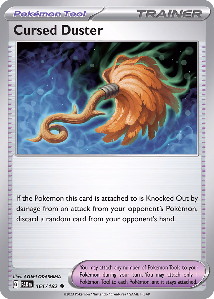 Cursed Duster Pokemon card (161/182, Paradox Rift)