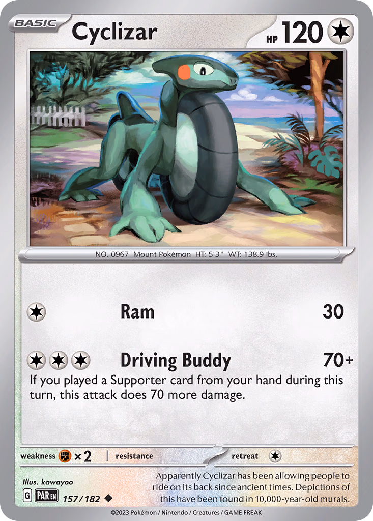Cyclizar Pokemon card (157/182, Paradox Rift)