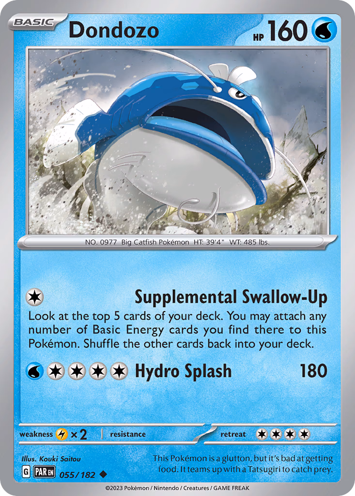 Dondozo Pokemon card (055/182, Paradox Rift)