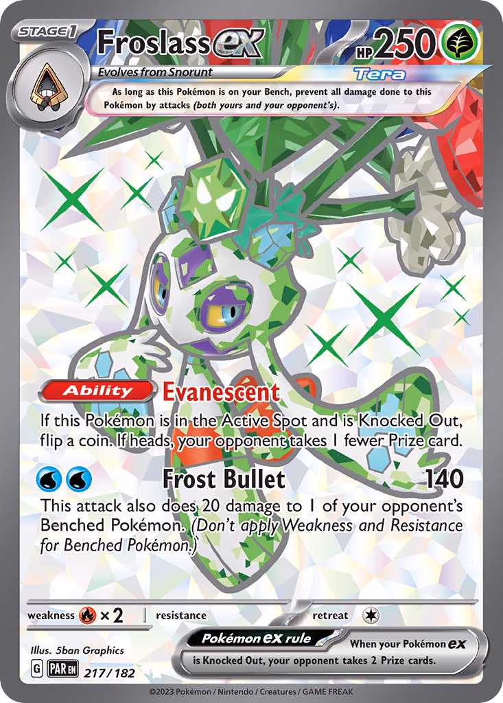 Froslass ex Pokemon card (217/182, Paradox Rift)