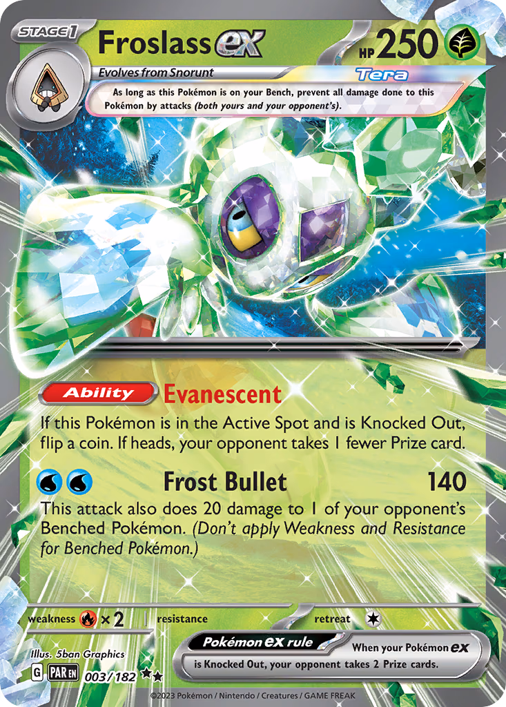 Froslass ex Pokemon card (003/182, Paradox Rift)