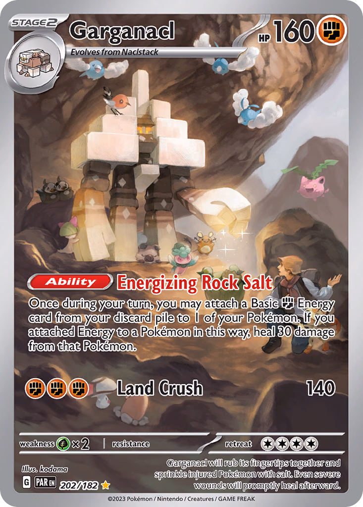 Garganacl Pokemon card (202/182, Paradox Rift)