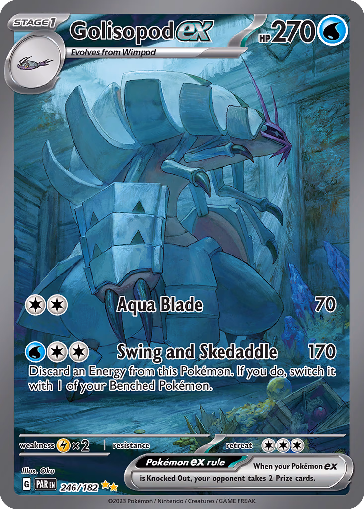 Golisopod ex Pokemon card (246/182, Paradox Rift)