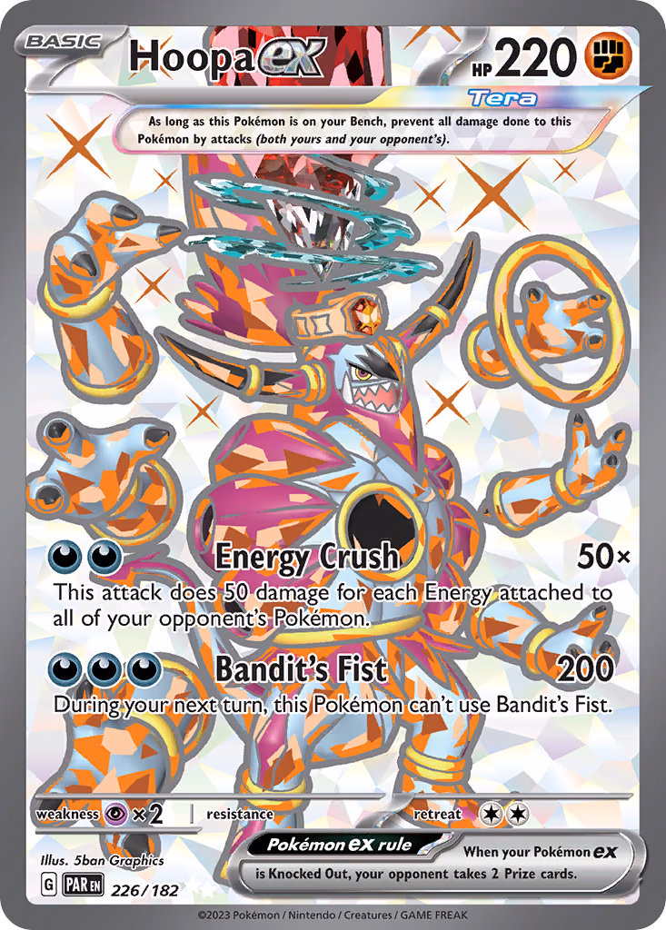 Hoopa ex Pokemon card (226/182, Paradox Rift)