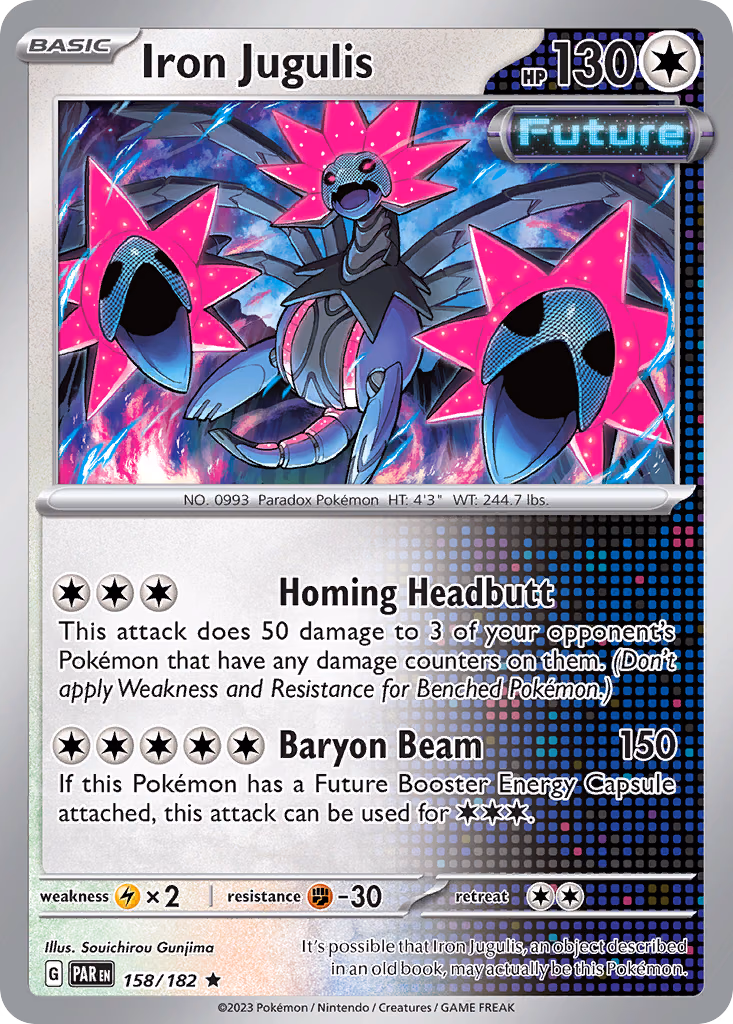 Iron Jugulis Pokemon card (158/182, Paradox Rift)