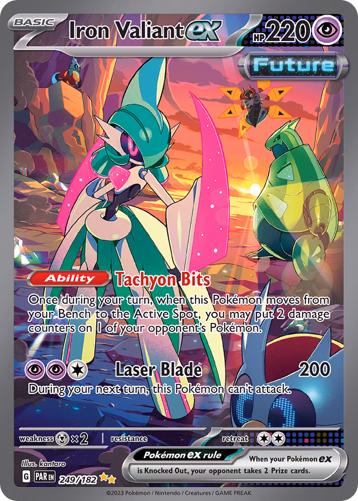 Iron Valiant ex Pokemon card (249/182, Paradox Rift)