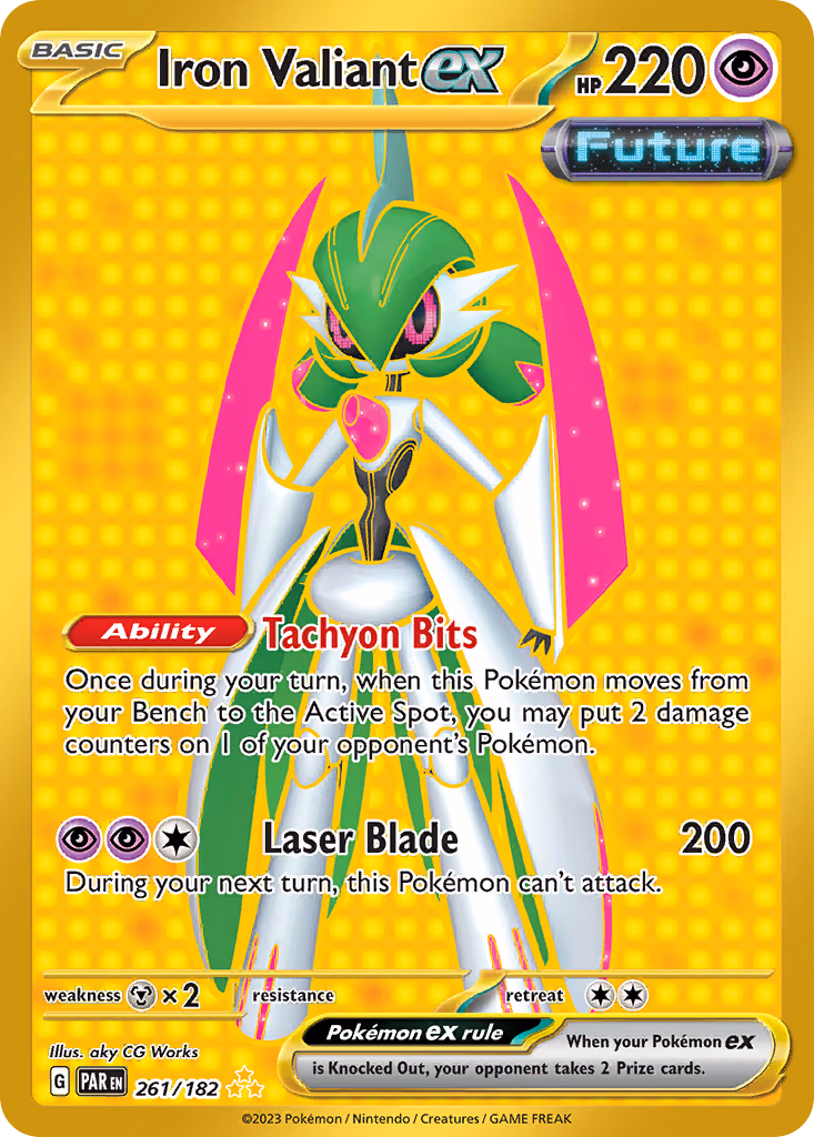 Iron Valiant ex Pokemon card (261/182, Paradox Rift)