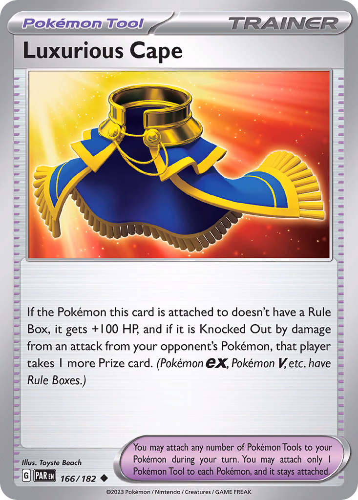 Luxurious Cape Pokemon card (166/182, Paradox Rift)