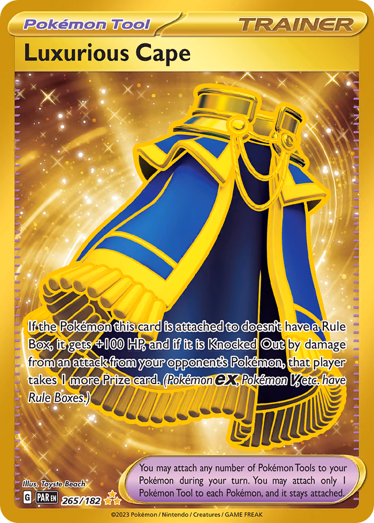 Luxurious Cape Pokemon card (265/182, Paradox Rift)