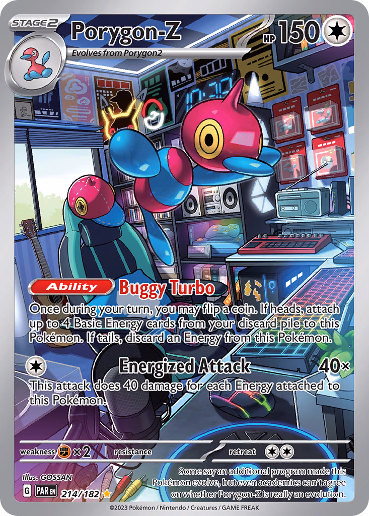 Porygon-Z Pokemon card (214/182, Paradox Rift)