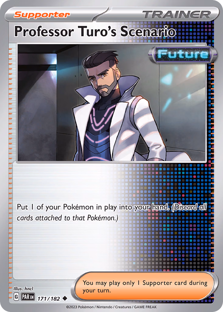 Professor Turo's Scenario Pokemon card (171/182, Paradox Rift)