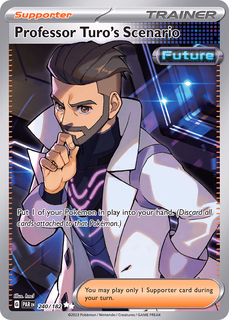 Professor Turo's Scenario Pokemon card (240/182, Paradox Rift)