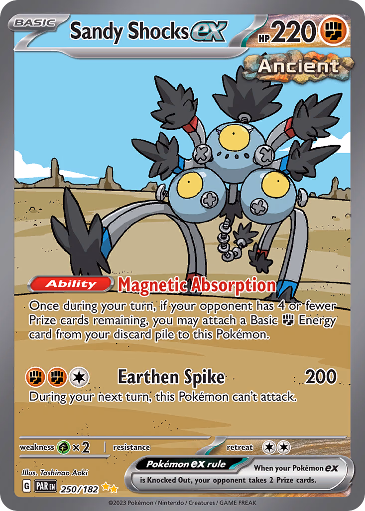 Sandy Shocks ex Pokemon card (250/182, Paradox Rift)