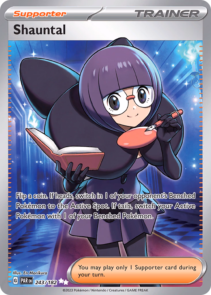 Shauntal Pokemon card (243/182, Paradox Rift)