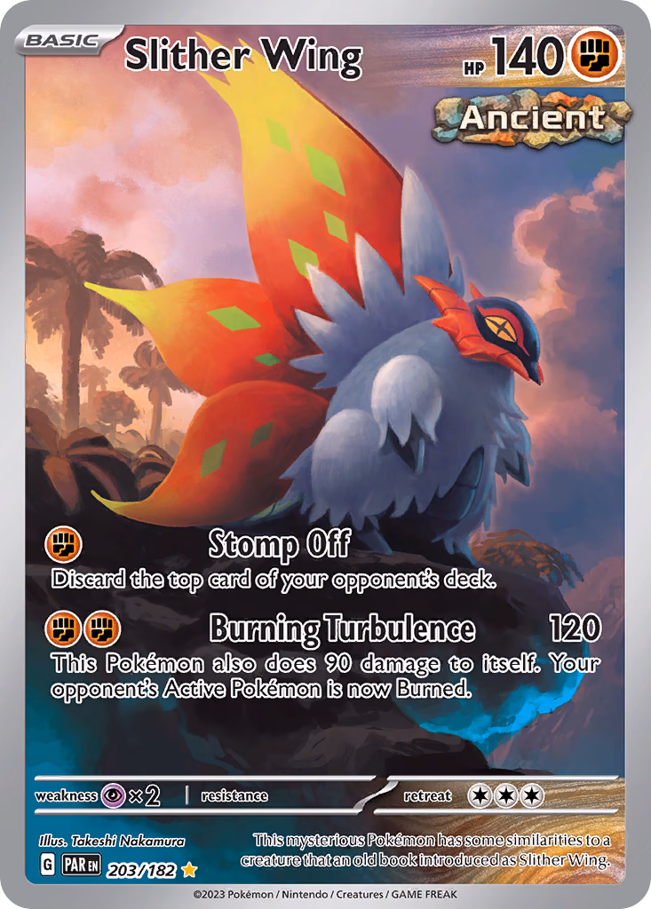 Slither Wing Pokemon card (203/182, Paradox Rift)