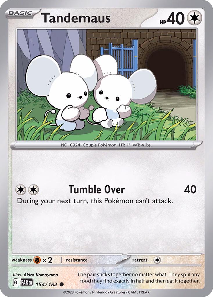 Tandemaus Pokemon card (154/182, Paradox Rift)