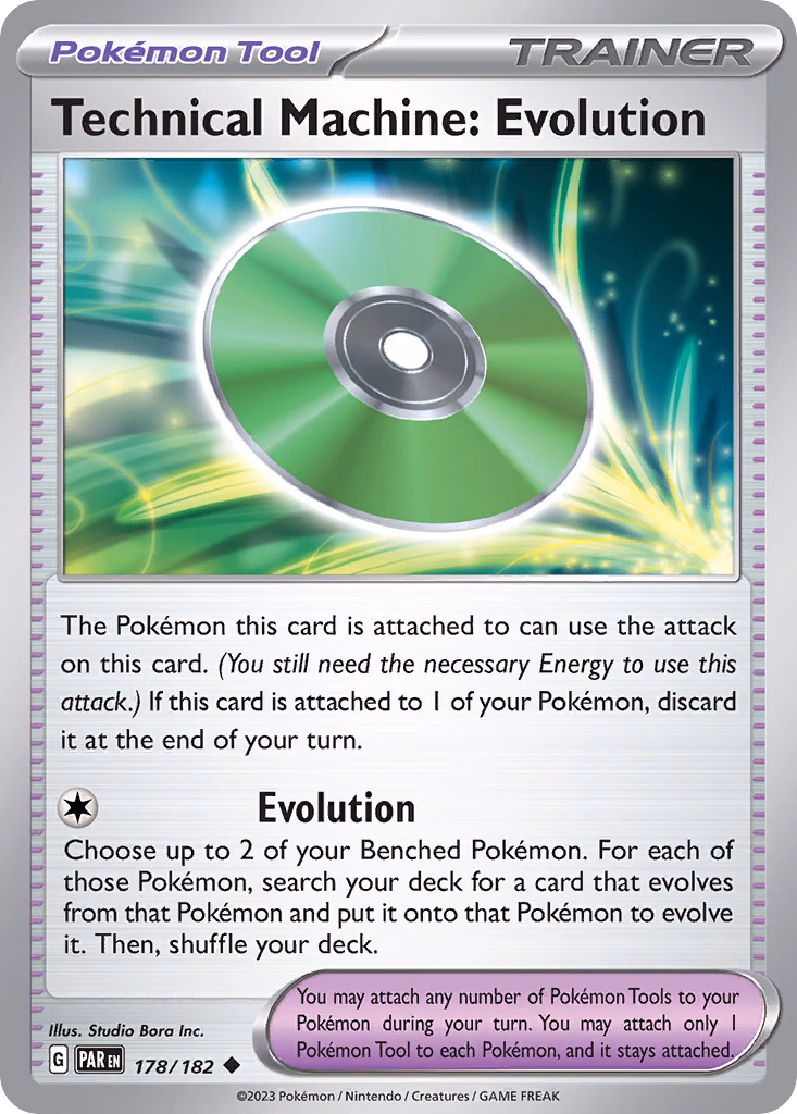 Technical Machine: Evolution Pokemon card (178/182, Paradox Rift)