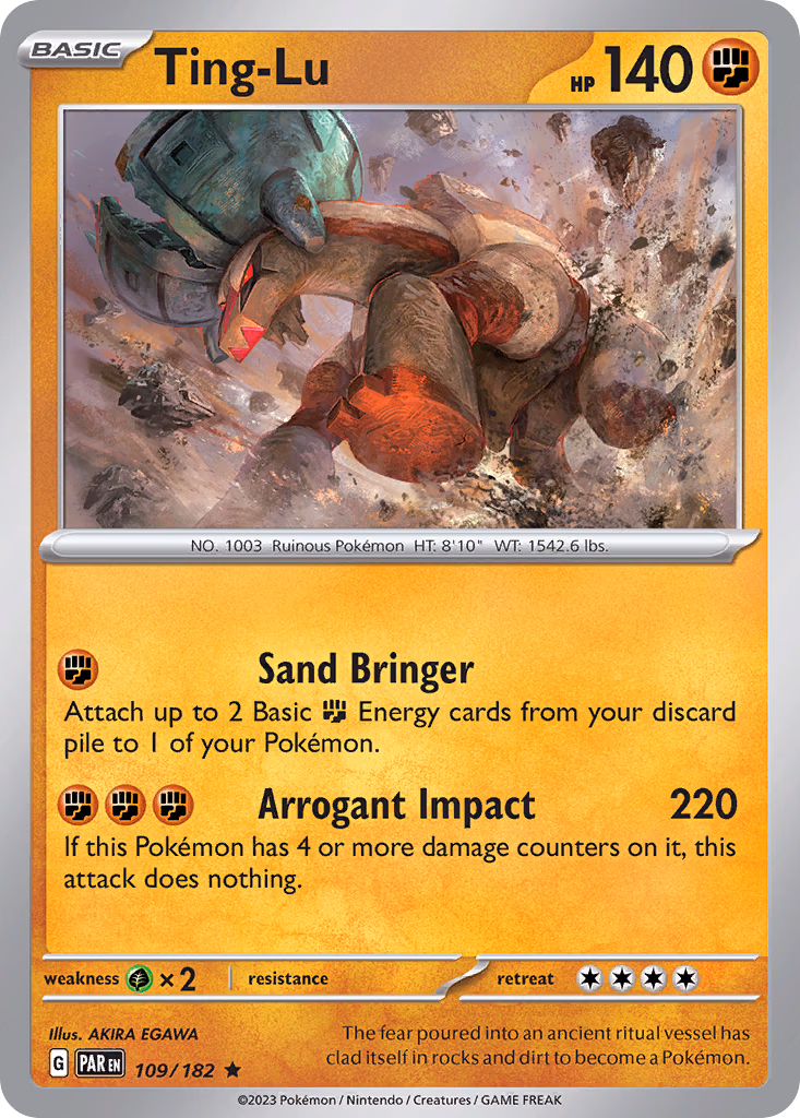 Ting-Lu Pokemon card (109/182, Paradox Rift)