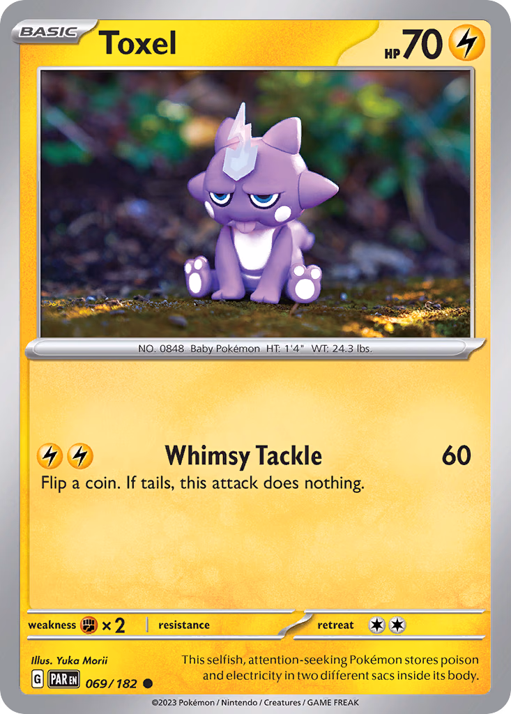 Toxel Pokemon card (069/182, Paradox Rift)
