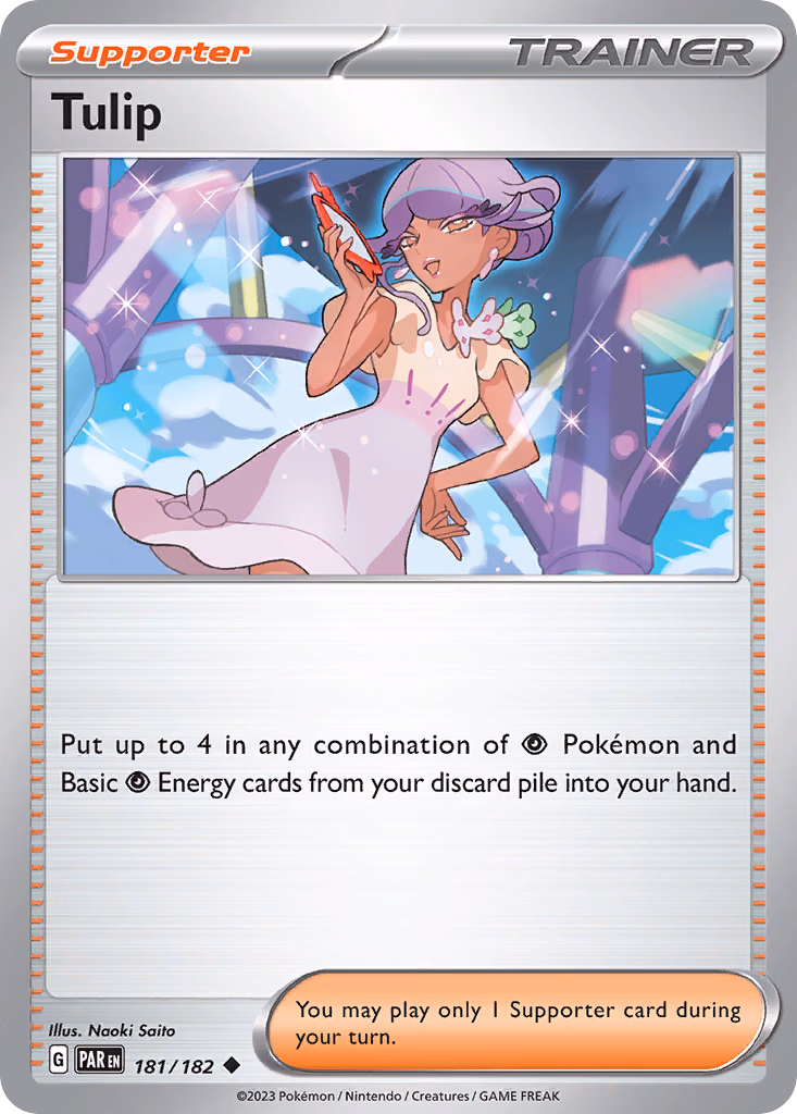 Tulip Pokemon card (181/182, Paradox Rift)