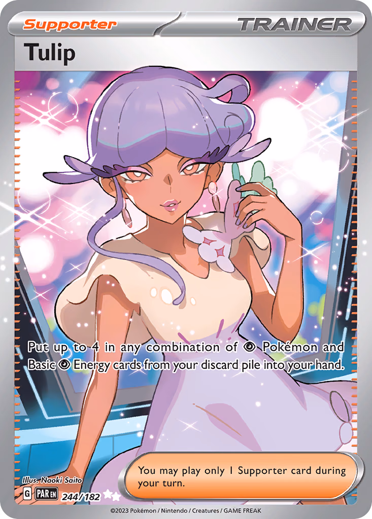 Tulip Pokemon card (244/182, Paradox Rift)
