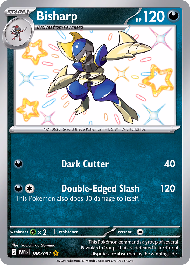 Bisharp Pokemon card (186/091, Paldean Fates)