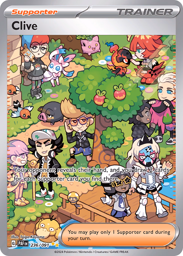 Clive Pokemon card (236/091, Paldean Fates)