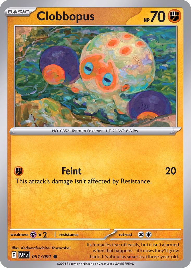 Clobbopus Pokemon card (051/091, Paldean Fates)