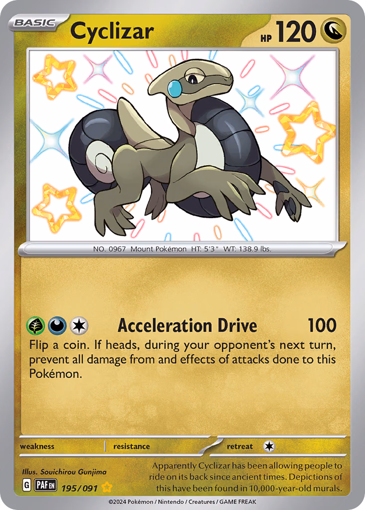 Cyclizar Pokemon card (195/091, Paldean Fates)