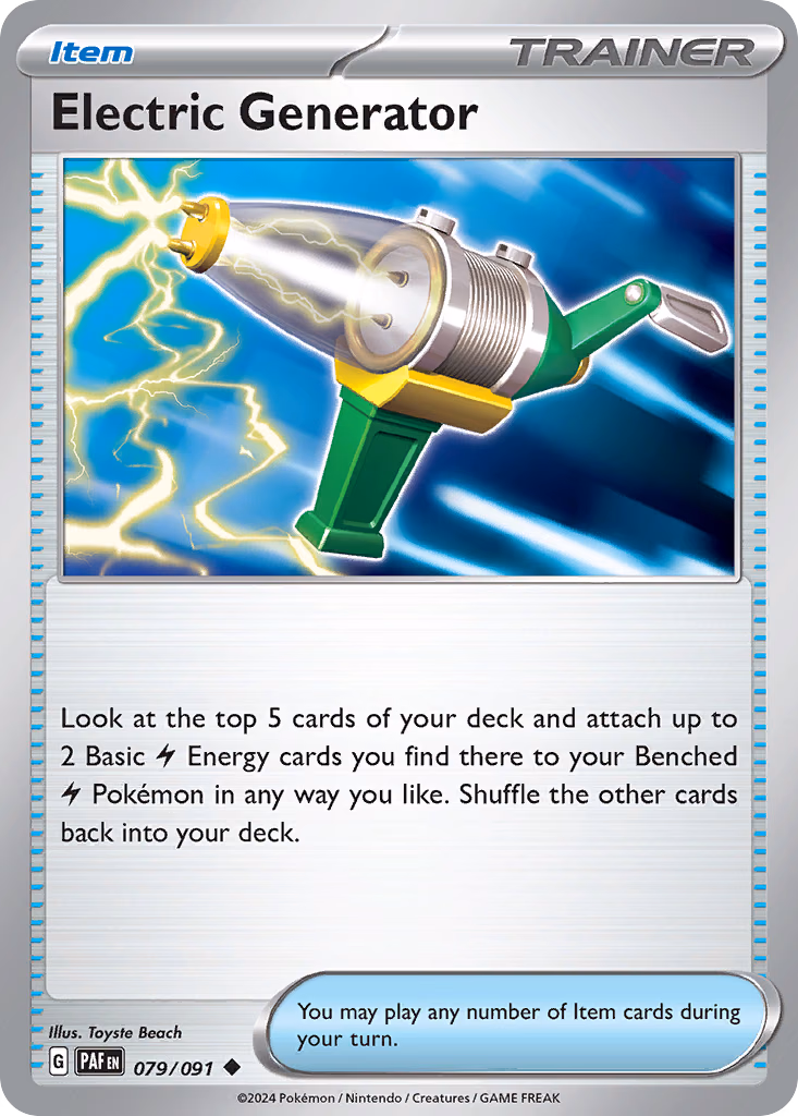 Electric Generator Pokemon card (079/091, Paldean Fates)