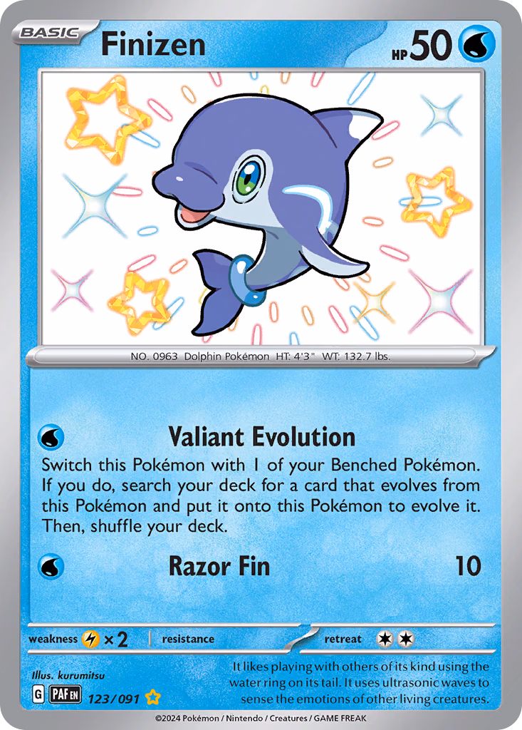 Finizen Pokemon card (123/091, Paldean Fates)