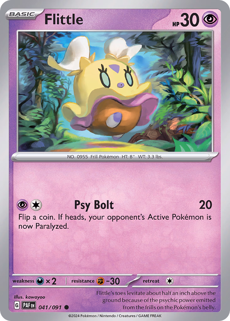 Flittle Pokemon card (041/091, Paldean Fates)