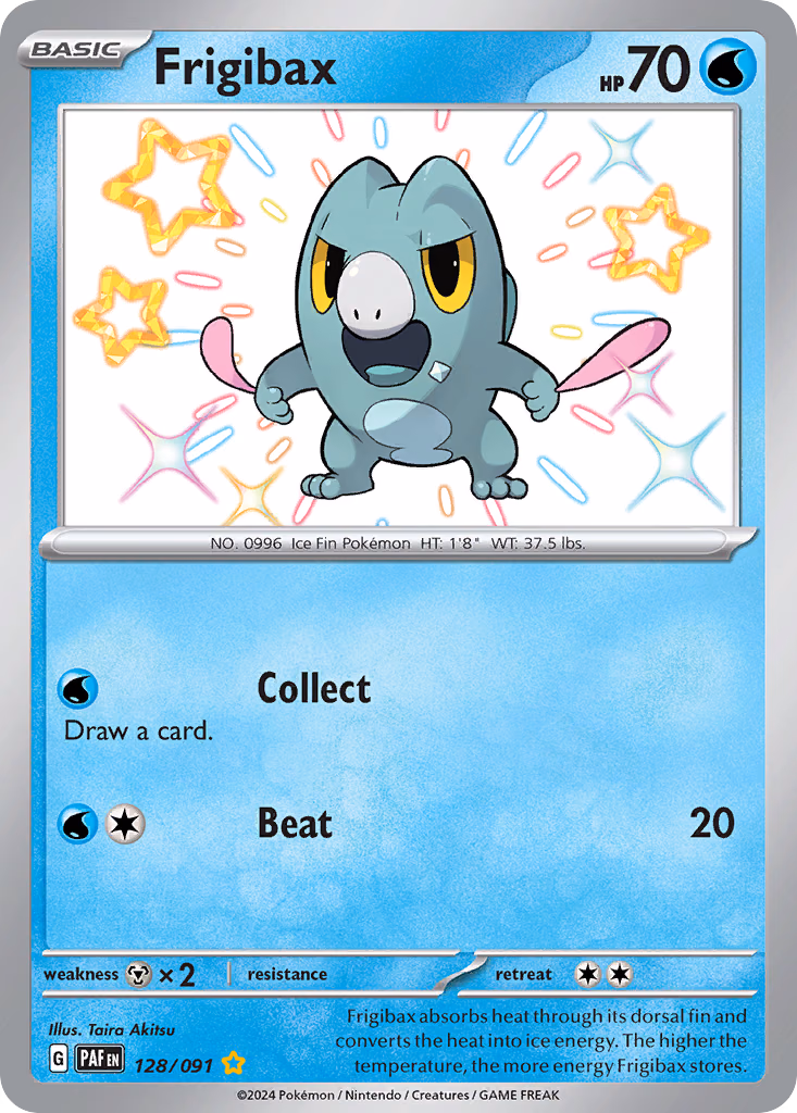 Frigibax Pokemon card (128/091, Paldean Fates)