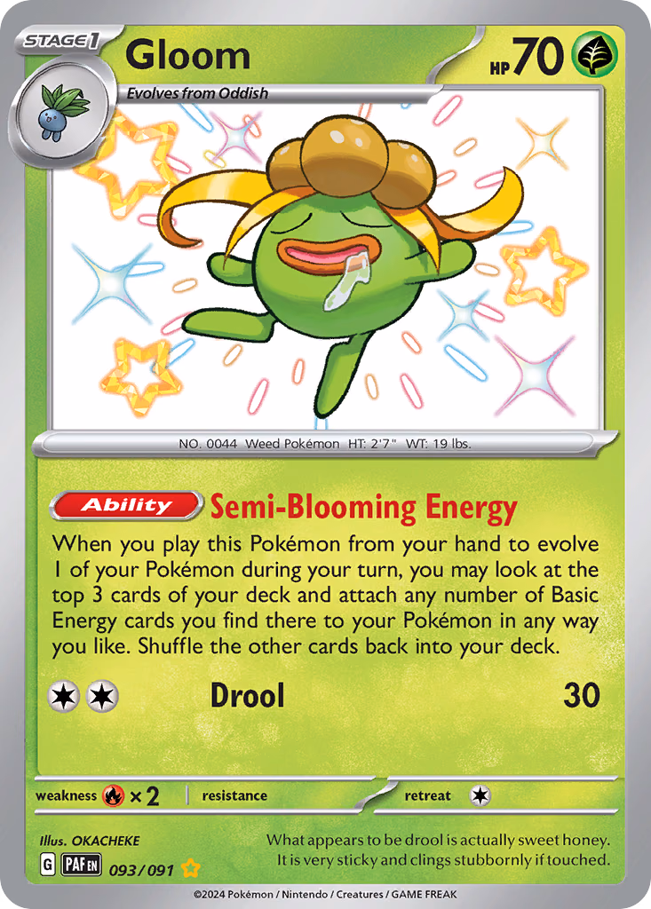 Gloom Pokemon card (093/091, Paldean Fates)