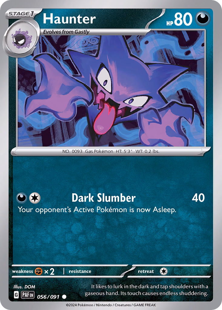 Haunter Pokemon card (056/091, Paldean Fates)