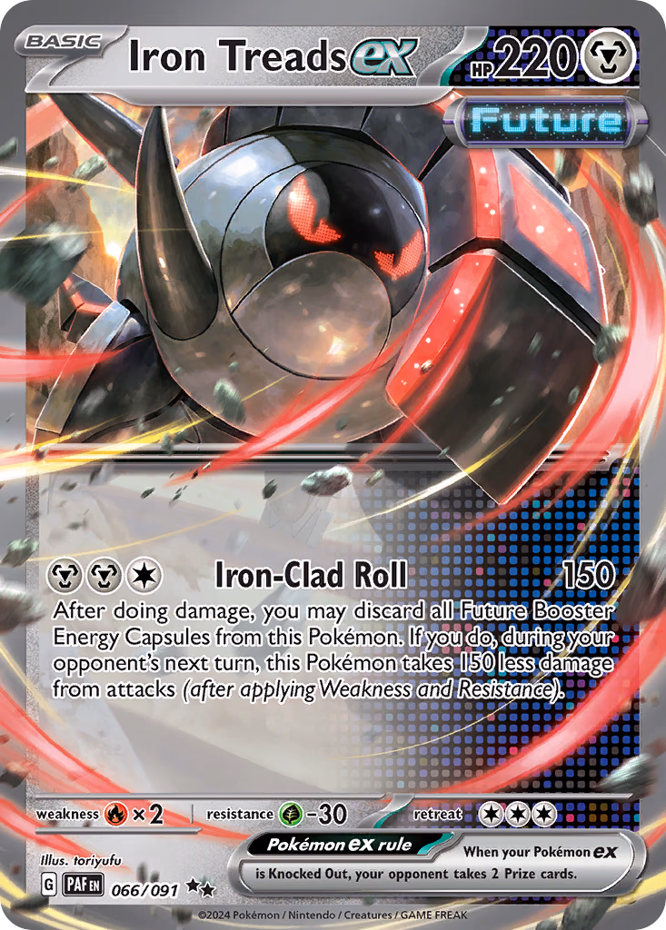 Iron Treads ex Pokemon card (066/091, Paldean Fates)