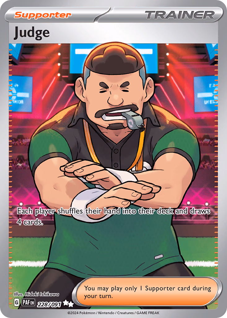 Judge Pokemon card (228/091, Paldean Fates)