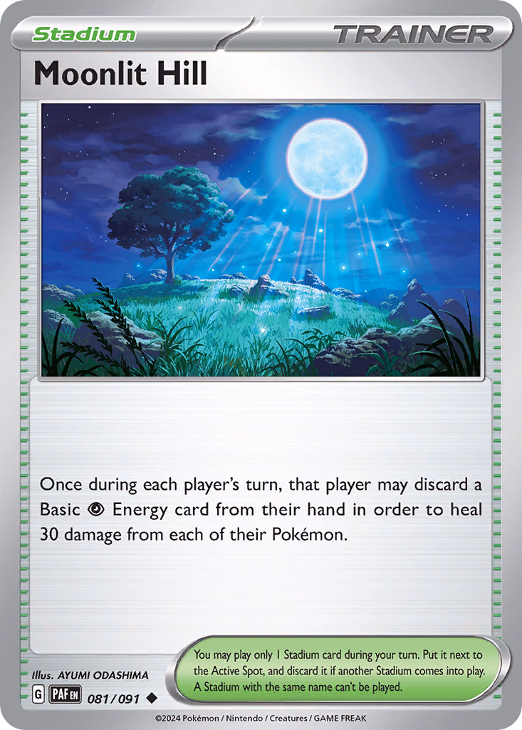 Moonlit Hill Pokemon card (081/091, Paldean Fates)