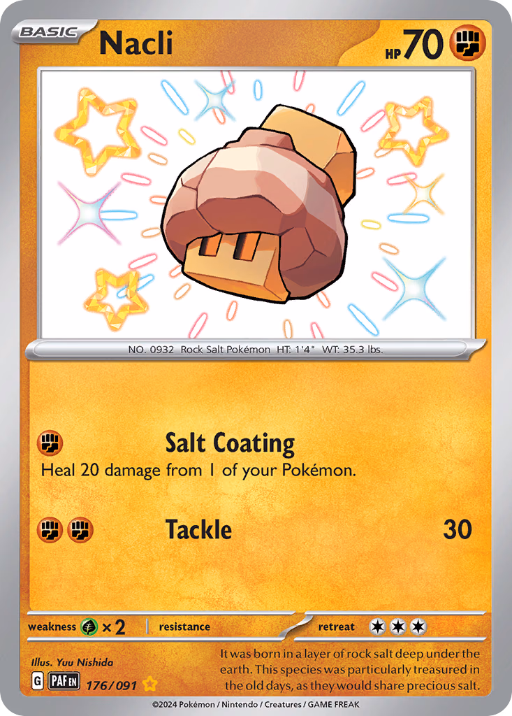 Nacli Pokemon card (176/091, Paldean Fates)