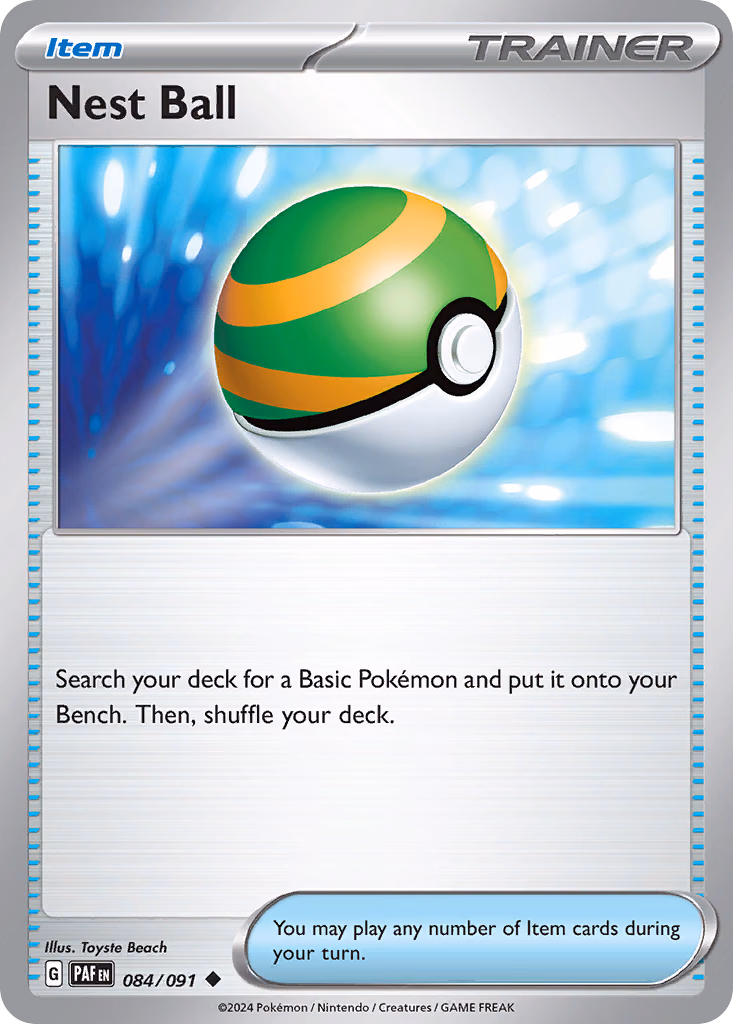 Nest Ball Pokemon card (084/091, Paldean Fates)