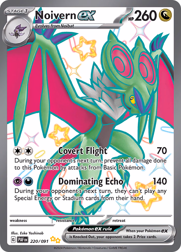 Noivern ex Pokemon card (220/091, Paldean Fates)