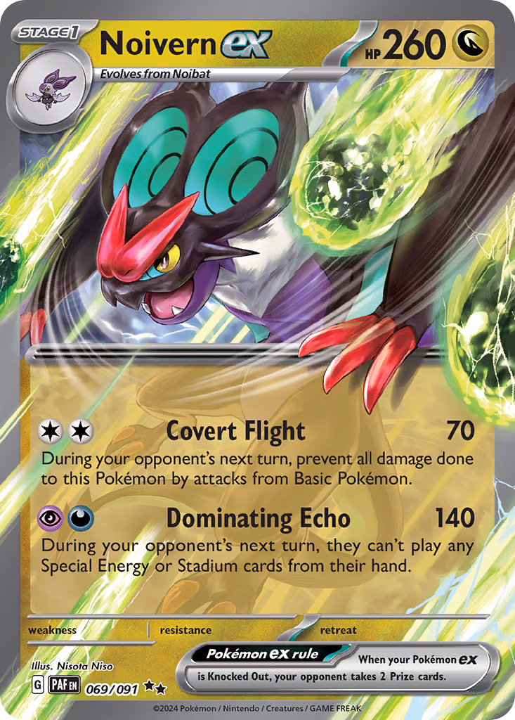 Noivern ex Pokemon card (069/091, Paldean Fates)