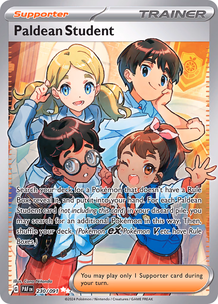 Paldean Student Pokemon card (230/091, Paldean Fates)