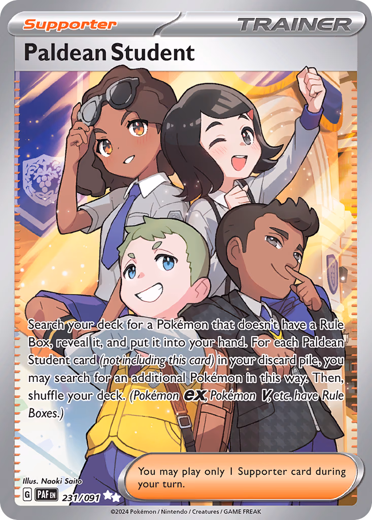 Paldean Student Pokemon card (231/091, Paldean Fates)