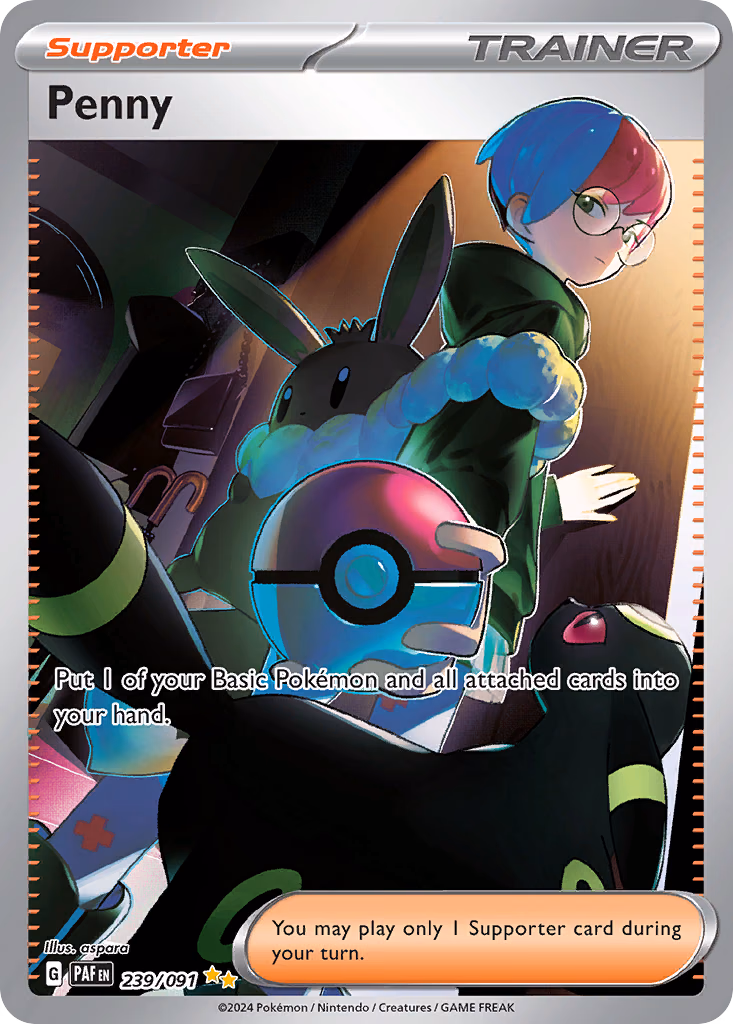 Penny Pokemon card (239/091, Paldean Fates)