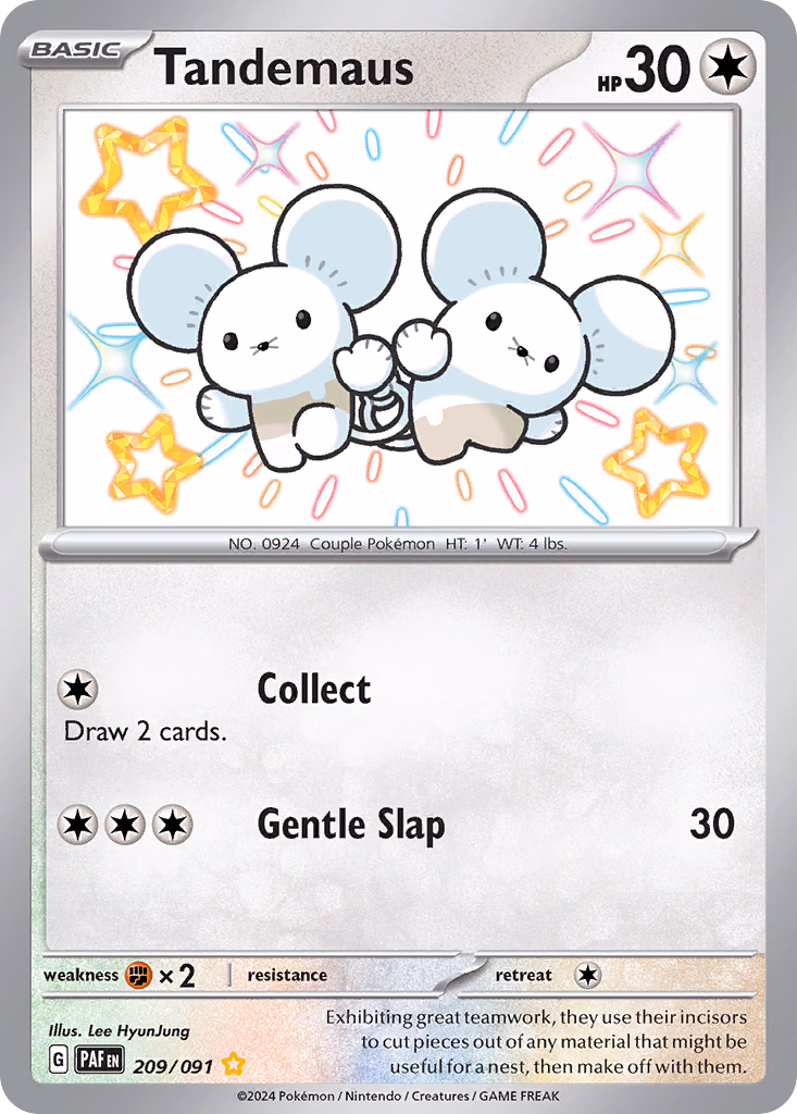 Tandemaus Pokemon card (209/091, Paldean Fates)