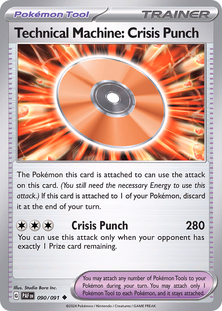 Technical Machine: Crisis Punch Pokemon card (090/091, Paldean Fates)