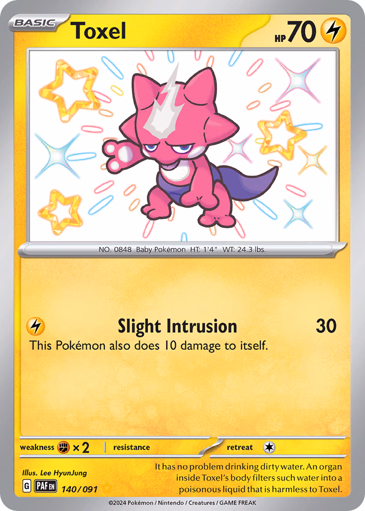 Toxel Pokemon card (140/091, Paldean Fates)